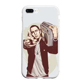 Чехол для iPhone 7Plus/8 Plus матовый с принтом Eminem Art в Петрозаводске, Силикон | Область печати: задняя сторона чехла, без боковых панелей | art | eminem | hip hop | rap | rap god | арт | брюс | бумбокс | маршалл | мэтерс | рэп | хим хоп | эминем