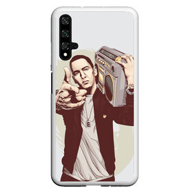 Чехол для Honor 20 с принтом Eminem Art в Петрозаводске, Силикон | Область печати: задняя сторона чехла, без боковых панелей | art | eminem | hip hop | rap | rap god | арт | брюс | бумбокс | маршалл | мэтерс | рэп | хим хоп | эминем