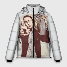 Мужская зимняя куртка 3D с принтом Eminem Art в Петрозаводске, верх — 100% полиэстер; подкладка — 100% полиэстер; утеплитель — 100% полиэстер | длина ниже бедра, свободный силуэт Оверсайз. Есть воротник-стойка, отстегивающийся капюшон и ветрозащитная планка. 

Боковые карманы с листочкой на кнопках и внутренний карман на молнии. | art | eminem | hip hop | rap | rap god | арт | брюс | бумбокс | маршалл | мэтерс | рэп | хим хоп | эминем