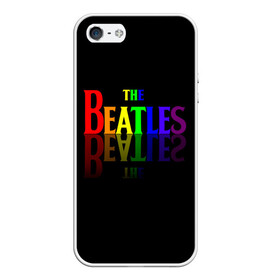 Чехол для iPhone 5/5S матовый с принтом The beatles в Петрозаводске, Силикон | Область печати: задняя сторона чехла, без боковых панелей | british | rock | the beatles