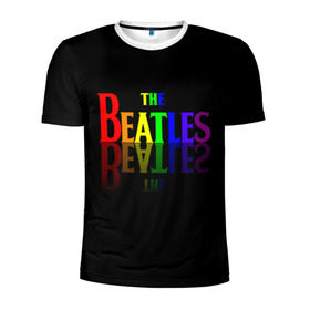 Мужская футболка 3D спортивная с принтом The beatles в Петрозаводске, 100% полиэстер с улучшенными характеристиками | приталенный силуэт, круглая горловина, широкие плечи, сужается к линии бедра | british | rock | the beatles
