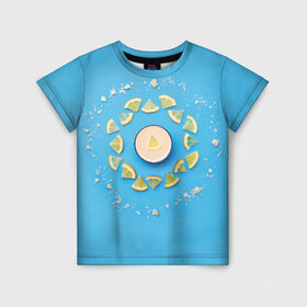 Детская футболка 3D с принтом Лимончик в Петрозаводске, 100% гипоаллергенный полиэфир | прямой крой, круглый вырез горловины, длина до линии бедер, чуть спущенное плечо, ткань немного тянется | Тематика изображения на принте: energy diet | nl | нл