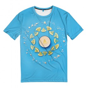 Мужская футболка 3D с принтом Лимончик в Петрозаводске, 100% полиэфир | прямой крой, круглый вырез горловины, длина до линии бедер | Тематика изображения на принте: energy diet | nl | нл