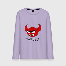 Мужской лонгслив хлопок с принтом FreeBSD демон в Петрозаводске, 100% хлопок |  | bsd | demon | freebsd | os | unix | демон | злой | ос | чёртик