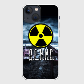 Чехол для iPhone 13 mini с принтом S.T.A.L.K.E.R.   Д,Е.Н.И.С. в Петрозаводске,  |  | stalker | волки | грузовик | ден | денис | денчик | знак | имя | мрак | опасность | припять | птицы | радиация | сталкер | чернобыль
