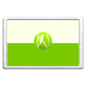Магнит 45*70 с принтом Теннис в Петрозаводске, Пластик | Размер: 78*52 мм; Размер печати: 70*45 | sport | логотип | мяч | спорт | теннис