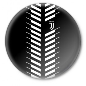 Значок с принтом Juventus 2018 Creative #2 в Петрозаводске,  металл | круглая форма, металлическая застежка в виде булавки | juventus | футбол | футбольный клуб | ювентус