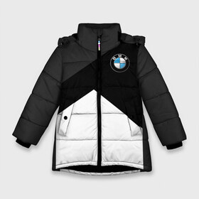 Зимняя куртка для девочек 3D с принтом BMW 2018 SportWear #3 в Петрозаводске, ткань верха — 100% полиэстер; подклад — 100% полиэстер, утеплитель — 100% полиэстер. | длина ниже бедра, удлиненная спинка, воротник стойка и отстегивающийся капюшон. Есть боковые карманы с листочкой на кнопках, утяжки по низу изделия и внутренний карман на молнии. 

Предусмотрены светоотражающий принт на спинке, радужный светоотражающий элемент на пуллере молнии и на резинке для утяжки. | bmw | автомобильные | бмв | машины