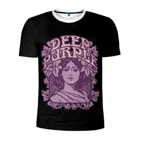 Мужская футболка 3D спортивная с принтом Deep Purple в Петрозаводске, 100% полиэстер с улучшенными характеристиками | приталенный силуэт, круглая горловина, широкие плечи, сужается к линии бедра | Тематика изображения на принте: album | british | deep purple | england | heavy metal | rock group | альбом | англия | британская | рок группа | хеви металл