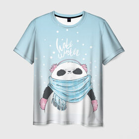 Мужская футболка 3D с принтом Hate winter в Петрозаводске, 100% полиэфир | прямой крой, круглый вырез горловины, длина до линии бедер | зима | новый год | подарок | рождество