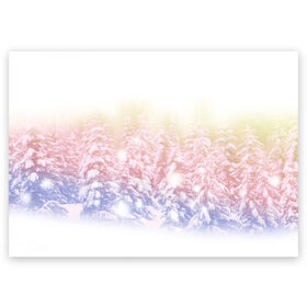 Поздравительная открытка с принтом Зимний лес в Петрозаводске, 100% бумага | плотность бумаги 280 г/м2, матовая, на обратной стороне линовка и место для марки
 | Тематика изображения на принте: зима | рождество