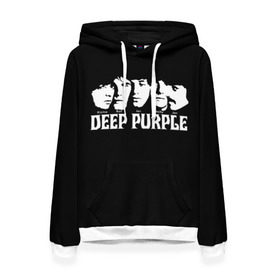 Женская толстовка 3D с принтом Deep Purple в Петрозаводске, 100% полиэстер  | двухслойный капюшон со шнурком для регулировки, мягкие манжеты на рукавах и по низу толстовки, спереди карман-кенгуру с мягким внутренним слоем. | album | british | deep purple | england | heavy metal | rock group | альбом | англия | британская | рок группа | хеви металл