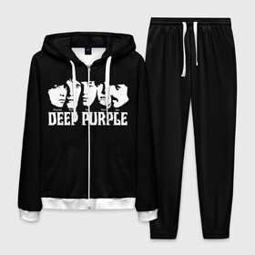 Мужской костюм 3D с принтом Deep Purple в Петрозаводске, 100% полиэстер | Манжеты и пояс оформлены тканевой резинкой, двухслойный капюшон со шнурком для регулировки, карманы спереди | album | british | deep purple | england | heavy metal | rock group | альбом | англия | британская | рок группа | хеви металл