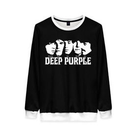 Женский свитшот 3D с принтом Deep Purple в Петрозаводске, 100% полиэстер с мягким внутренним слоем | круглый вырез горловины, мягкая резинка на манжетах и поясе, свободная посадка по фигуре | album | british | deep purple | england | heavy metal | rock group | альбом | англия | британская | рок группа | хеви металл