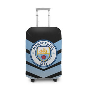Чехол для чемодана 3D с принтом Manchester city 2018 Arrow в Петрозаводске, 86% полиэфир, 14% спандекс | двустороннее нанесение принта, прорези для ручек и колес | fc | manchester city | манчестер сити | спорт | спортивные | футбол | футбольный клуб