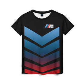 Женская футболка 3D с принтом BMW 2018 Brands colors arrow в Петрозаводске, 100% полиэфир ( синтетическое хлопкоподобное полотно) | прямой крой, круглый вырез горловины, длина до линии бедер | bmw | автомобильные | бмв