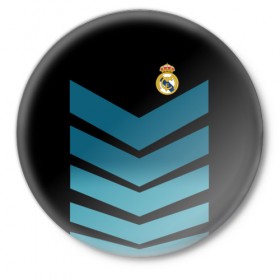 Значок с принтом Real Madrid 2018 Arrow в Петрозаводске,  металл | круглая форма, металлическая застежка в виде булавки | fc | real madrid | реал мадрид | спорт | спортивные | футбол | футбольный клуб