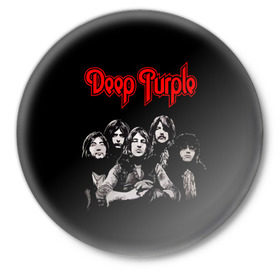 Значок с принтом Deep Purple в Петрозаводске,  металл | круглая форма, металлическая застежка в виде булавки | album | british | deep purple | england | heavy metal | rock group | альбом | англия | британская | рок группа | хеви металл