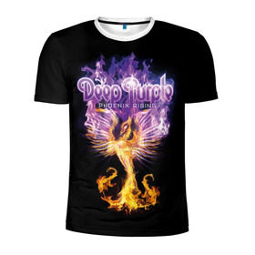 Мужская футболка 3D спортивная с принтом Deep Purple в Петрозаводске, 100% полиэстер с улучшенными характеристиками | приталенный силуэт, круглая горловина, широкие плечи, сужается к линии бедра | album | british | deep purple | england | heavy metal | rock group | альбом | англия | британская | рок группа | хеви металл