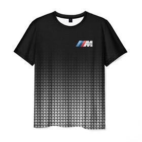 Мужская футболка 3D с принтом BMW 2018 Black and White III в Петрозаводске, 100% полиэфир | прямой крой, круглый вырез горловины, длина до линии бедер | bmw | автомобильные | бмв