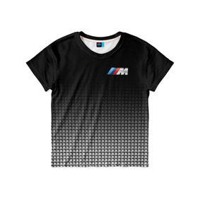 Детская футболка 3D с принтом BMW 2018 Black and White III в Петрозаводске, 100% гипоаллергенный полиэфир | прямой крой, круглый вырез горловины, длина до линии бедер, чуть спущенное плечо, ткань немного тянется | bmw | автомобильные | бмв
