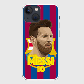 Чехол для iPhone 13 mini с принтом Lionel Messi Barcelona в Петрозаводске,  |  | barca | barcelona | barsa | barselona | kit | leo | mesi | messi | барса | барселона | лео | лионель | меси | месси