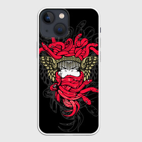 Чехол для iPhone 13 mini с принтом Горгона Медуза в Петрозаводске,  |  | face | fashion | gorgon medusa | hair | head | lady | monster | snake | style | the protectress | woman | волосы | голова | горгона медуза | женщина | защитница | змеи | лицо | мода | повелительница | стиль | чудовище