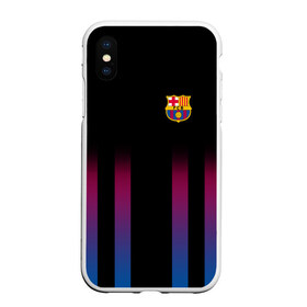 Чехол для iPhone XS Max матовый с принтом FC Barcelona Color Line в Петрозаводске, Силикон | Область печати: задняя сторона чехла, без боковых панелей | fc barcelona | fcb | барселона | спорт | спортивные | фк | футбол