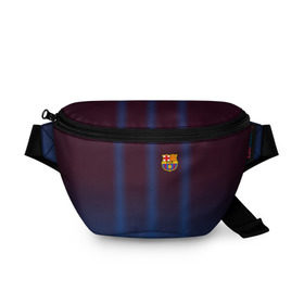 Поясная сумка 3D с принтом FC Barcelona Gradient в Петрозаводске, 100% полиэстер | плотная ткань, ремень с регулируемой длиной, внутри несколько карманов для мелочей, основное отделение и карман с обратной стороны сумки застегиваются на молнию | fc | fc barcelona | fcb | барселона | спорт | спортивные | фк | футбол
