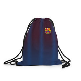 Рюкзак-мешок 3D с принтом FC Barcelona Gradient в Петрозаводске, 100% полиэстер | плотность ткани — 200 г/м2, размер — 35 х 45 см; лямки — толстые шнурки, застежка на шнуровке, без карманов и подкладки | fc | fc barcelona | fcb | барселона | спорт | спортивные | фк | футбол