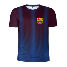 Мужская футболка 3D спортивная с принтом FC Barcelona Gradient в Петрозаводске, 100% полиэстер с улучшенными характеристиками | приталенный силуэт, круглая горловина, широкие плечи, сужается к линии бедра | fc | fc barcelona | fcb | барселона | спорт | спортивные | фк | футбол