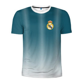 Мужская футболка 3D спортивная с принтом Real Madrid 2018 Gradient в Петрозаводске, 100% полиэстер с улучшенными характеристиками | приталенный силуэт, круглая горловина, широкие плечи, сужается к линии бедра | 