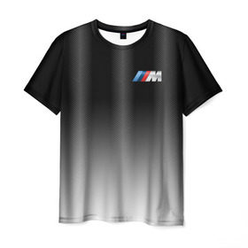 Мужская футболка 3D с принтом BMW 2018 Black Gradient в Петрозаводске, 100% полиэфир | прямой крой, круглый вырез горловины, длина до линии бедер | bmw | автомобильные | бмв | машины