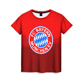 Женская футболка 3D с принтом FC Bayern 2018 Paints в Петрозаводске, 100% полиэфир ( синтетическое хлопкоподобное полотно) | прямой крой, круглый вырез горловины, длина до линии бедер | bayern | fc | бавария | спорт | спортивные | фк | футбол