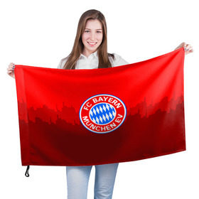 Флаг 3D с принтом FC Bayern 2018 Paints в Петрозаводске, 100% полиэстер | плотность ткани — 95 г/м2, размер — 67 х 109 см. Принт наносится с одной стороны | bayern | fc | бавария | спорт | спортивные | фк | футбол