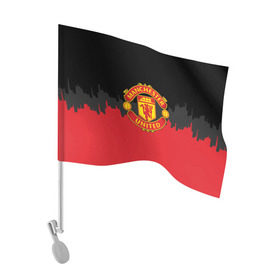 Флаг для автомобиля с принтом Manchester United 2018 Paints в Петрозаводске, 100% полиэстер | Размер: 30*21 см | fc | manchester united | манчестер юнайтед | спорт | спортивные | фк | футбол
