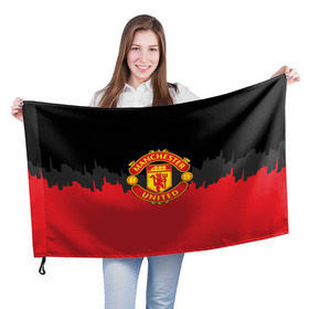 Флаг 3D с принтом Manchester United 2018 Paints в Петрозаводске, 100% полиэстер | плотность ткани — 95 г/м2, размер — 67 х 109 см. Принт наносится с одной стороны | fc | manchester united | манчестер юнайтед | спорт | спортивные | фк | футбол