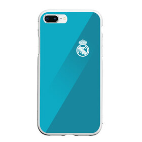 Чехол для iPhone 7Plus/8 Plus матовый с принтом Real Madrid 2018 Элитная форма в Петрозаводске, Силикон | Область печати: задняя сторона чехла, без боковых панелей | Тематика изображения на принте: fc | real madrid | реал мадрид | спорт | спортивные | фк | футбол