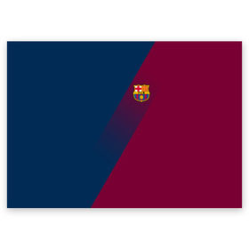 Поздравительная открытка с принтом FC Barcelona 2018 Элита в Петрозаводске, 100% бумага | плотность бумаги 280 г/м2, матовая, на обратной стороне линовка и место для марки
 | fc barcelona | fcb | барселона | спорт | спортивные | фк | футбол
