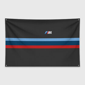 Флаг-баннер с принтом BMW 2018 M Sport в Петрозаводске, 100% полиэстер | размер 67 х 109 см, плотность ткани — 95 г/м2; по краям флага есть четыре люверса для крепления | bmw | автомобиль | автомобильные | бмв | машины
