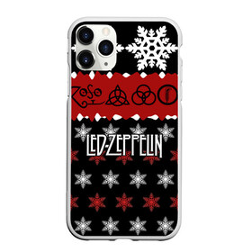 Чехол для iPhone 11 Pro матовый с принтом Праздничный Led Zeppelin в Петрозаводске, Силикон |  | led zeppelin | блюз | группа | джимми пейдж | джон генри бонэм | джон пол джонс | знак | красный | лед зепелен | лед зеппелин | метал | надпись | новогодний | новый год | праздник | роберт плант | рождество