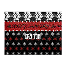 Обложка для студенческого билета с принтом Праздничный Led Zeppelin в Петрозаводске, натуральная кожа | Размер: 11*8 см; Печать на всей внешней стороне | led zeppelin | блюз | группа | джимми пейдж | джон генри бонэм | джон пол джонс | знак | красный | лед зепелен | лед зеппелин | метал | надпись | новогодний | новый год | праздник | роберт плант | рождество