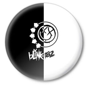 Значок с принтом Blink-182 в Петрозаводске,  металл | круглая форма, металлическая застежка в виде булавки | blink | альтернативный рок | блинк | марк хоппус | музыка | мэтт скиба | панк рок | поп панк | рок | скейт панк | трэвис баркер
