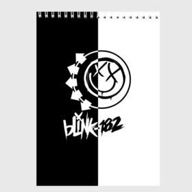 Скетчбук с принтом Blink-182 в Петрозаводске, 100% бумага
 | 48 листов, плотность листов — 100 г/м2, плотность картонной обложки — 250 г/м2. Листы скреплены сверху удобной пружинной спиралью | Тематика изображения на принте: blink | альтернативный рок | блинк | марк хоппус | музыка | мэтт скиба | панк рок | поп панк | рок | скейт панк | трэвис баркер