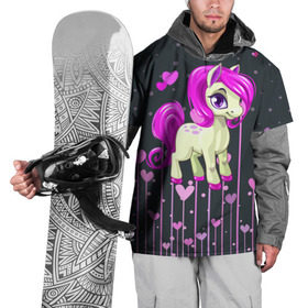 Накидка на куртку 3D с принтом Pony в Петрозаводске, 100% полиэстер |  | pink | poni | pony | лошадка | лошадь | пони | розовый