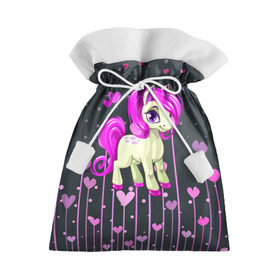 Подарочный 3D мешок с принтом Pony в Петрозаводске, 100% полиэстер | Размер: 29*39 см | Тематика изображения на принте: pink | poni | pony | лошадка | лошадь | пони | розовый