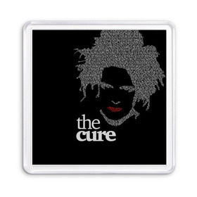 Магнит 55*55 с принтом The Cure в Петрозаводске, Пластик | Размер: 65*65 мм; Размер печати: 55*55 мм | robert smith | rock band | the cure | uk | британия | роберт смит | рок группа