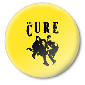 Значок с принтом The Cure в Петрозаводске,  металл | круглая форма, металлическая застежка в виде булавки | robert smith | rock band | the cure | uk | британия | роберт смит | рок группа