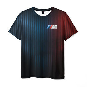 Мужская футболка 3D с принтом BMW M Abstract Design в Петрозаводске, 100% полиэфир | прямой крой, круглый вырез горловины, длина до линии бедер | bmw | bmw motorsport | bmw performance | carbon | m | motorsport | performance | sport | бмв | карбон | моторспорт | спорт