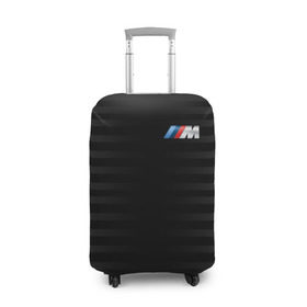 Чехол для чемодана 3D с принтом BMW M BLACK & GREY в Петрозаводске, 86% полиэфир, 14% спандекс | двустороннее нанесение принта, прорези для ручек и колес | bmw | автомобильные | бмв | машины